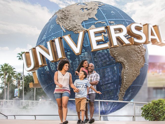 Familia disfrutando en Universal Studios