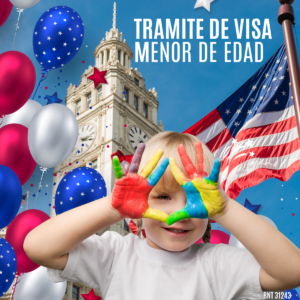 Tramite de visa menor de 14 años