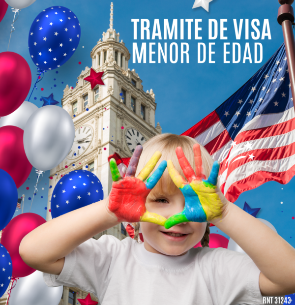 Tramite de visa menor de 14 años